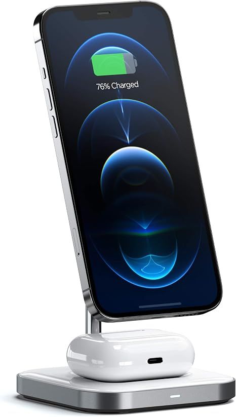 Punjac Satechi Al.2-in-1 Magnetic Wireless Charging stand (iPhone 12/13, AirPods